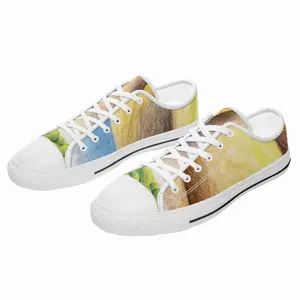 Men Landscape With Massive Rocks Retro Canvas Shoes