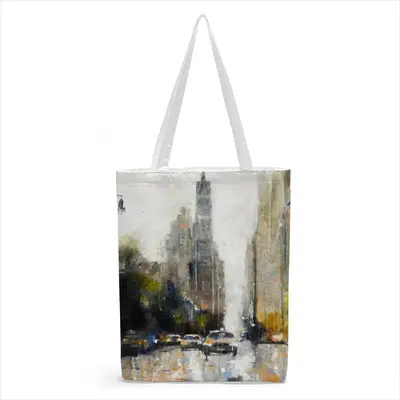 Another Rainy Day Over Manhattan Shopping Bag (Canvas)