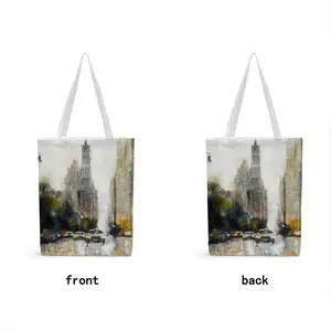 Another Rainy Day Over Manhattan Shopping Bag (Canvas)