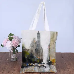 Another Rainy Day Over Manhattan Shopping Bag (Canvas)