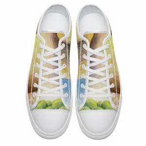 Men Landscape With Massive Rocks Retro Canvas Shoes