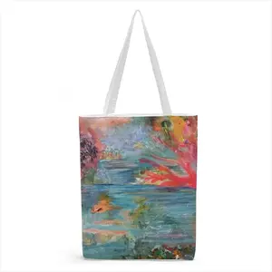 Alligator In Plastic River Shopping Bag (Canvas)