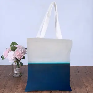 Charcoal White Teal Series 3 Shopping Bag (Canvas)