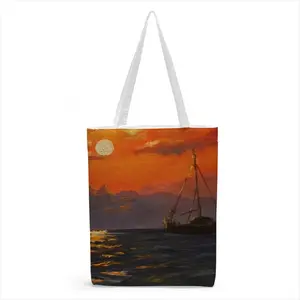 Beautiful Sunset On The Sea Shopping Bag (Canvas)