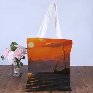 Beautiful Sunset On The Sea Shopping Bag (Canvas)