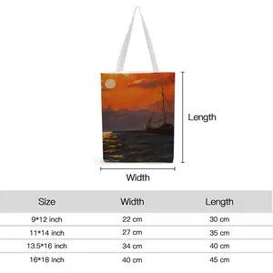 Beautiful Sunset On The Sea Shopping Bag (Canvas)