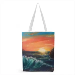 Big Sea Sunset Shopping Bag (Canvas)