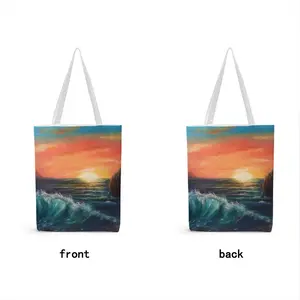 Big Sea Sunset Shopping Bag (Canvas)