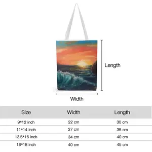 Big Sea Sunset Shopping Bag (Canvas)