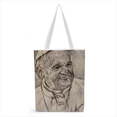 Pope Francis Portrait Shopping Bag (Canvas)