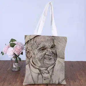 Pope Francis Portrait Shopping Bag (Canvas)