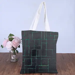 Black Green Shopping Bag (Canvas)