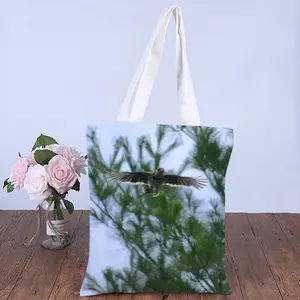 Blue Jay In Flight Shopping Bag (Canvas)