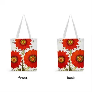 Three Red Flowers Shopping Bag (Canvas)