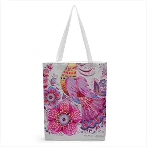 Pink Bird Of Hope Shopping Bag (Canvas)