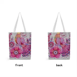 Pink Bird Of Hope Shopping Bag (Canvas)