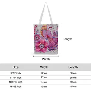 Pink Bird Of Hope Shopping Bag (Canvas)