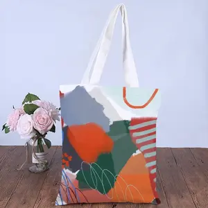 Modern Extra Large Orange Shopping Bag (Canvas)