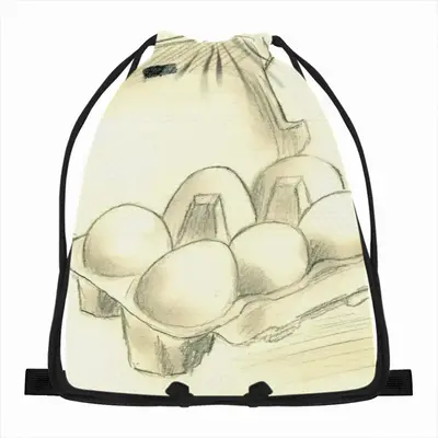 6 Eier Im Karton Six Eggs In The Cardboard Drawstring Bag