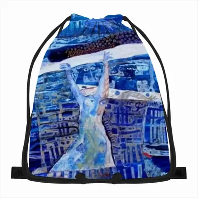 True Blue Drawstring Bag