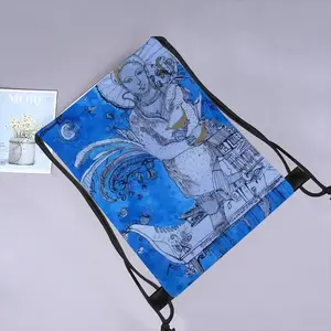 Drawing Ink - Blue Diva Drawstring Bag