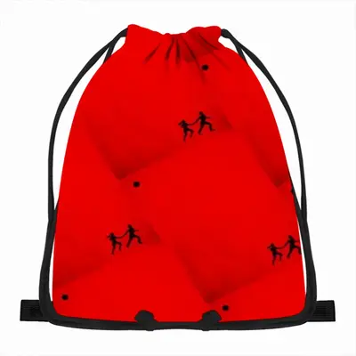 Deep Red (Decomposition) Drawstring Bag