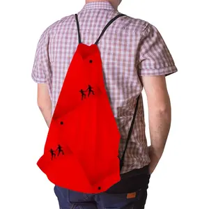 Deep Red (Decomposition) Drawstring Bag