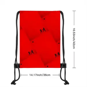 Deep Red (Decomposition) Drawstring Bag