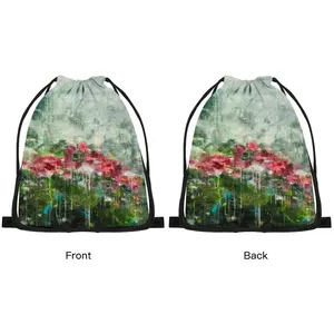 Paradise Flowers Drawstring Bag