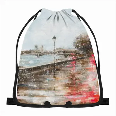 Afternoon In Paris Drawstring Bag