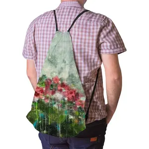 Paradise Flowers Drawstring Bag