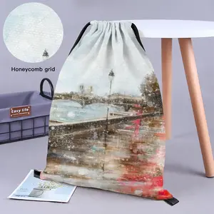 Afternoon In Paris Drawstring Bag