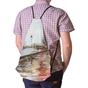 Afternoon In Paris Drawstring Bag