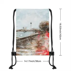 Afternoon In Paris Drawstring Bag