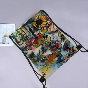 Postcard Drawstring Bag