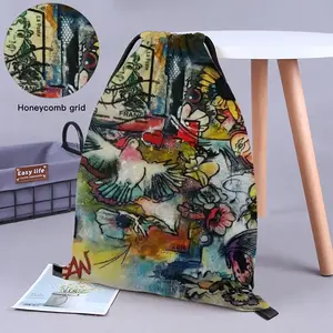 Postcard Drawstring Bag