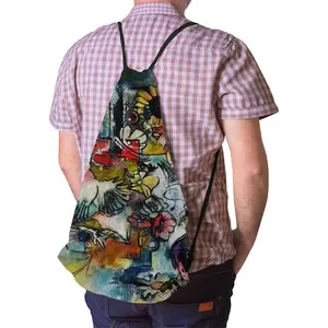 Postcard Drawstring Bag