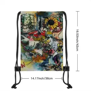 Postcard Drawstring Bag