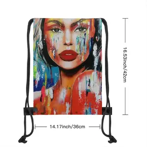 Summer Rain Drawstring Bag