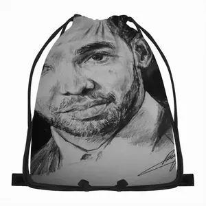 Aubrey Drake Graham Portrait Drawstring Bag