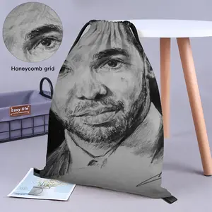 Aubrey Drake Graham Portrait Drawstring Bag