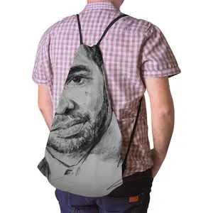 Aubrey Drake Graham Portrait Drawstring Bag