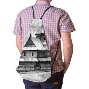 Church In The Carpathians Drawstring Bag