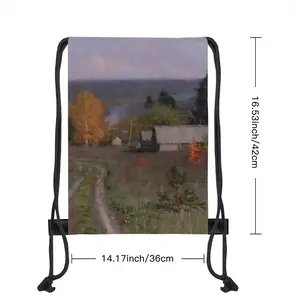 Autumn Village Nikolaevka Drawstring Bag