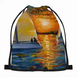 Sailboat In The Sunset Drawstring Bag