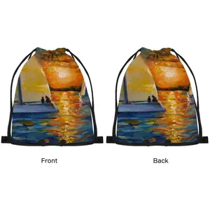 Sailboat In The Sunset Drawstring Bag