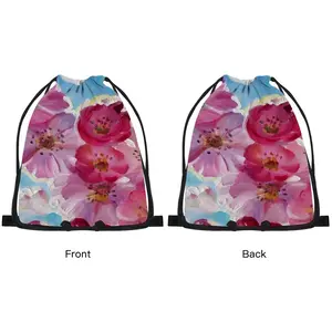 Sakura Cherry Blossoms Drawstring Bag