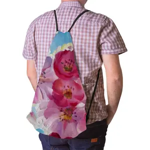 Sakura Cherry Blossoms Drawstring Bag