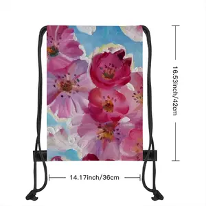 Sakura Cherry Blossoms Drawstring Bag