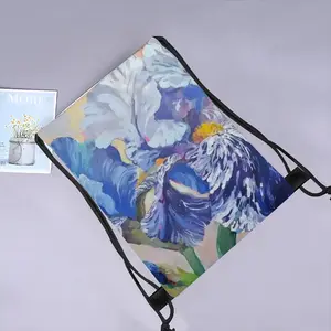 Irises Drawstring Bag